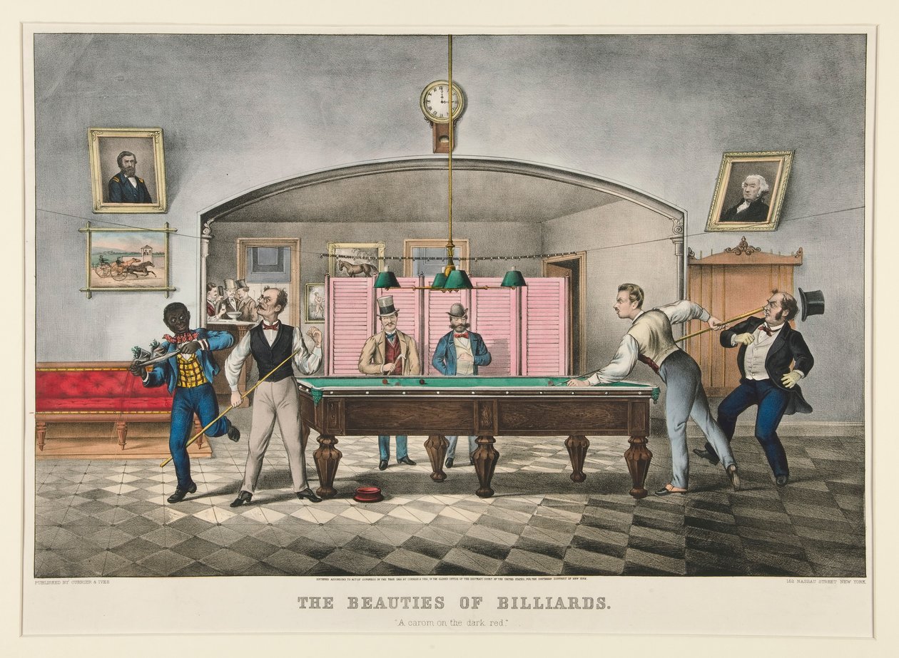 Biljardin kaunottaret. tekijältä Currier and Ives
