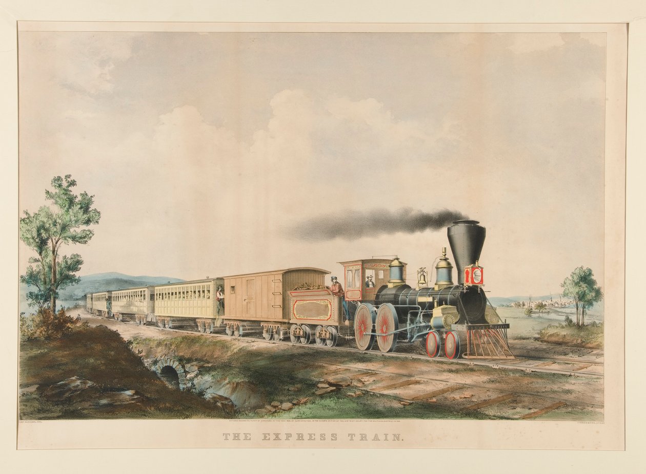 Pikajuna tekijältä Currier and Ives