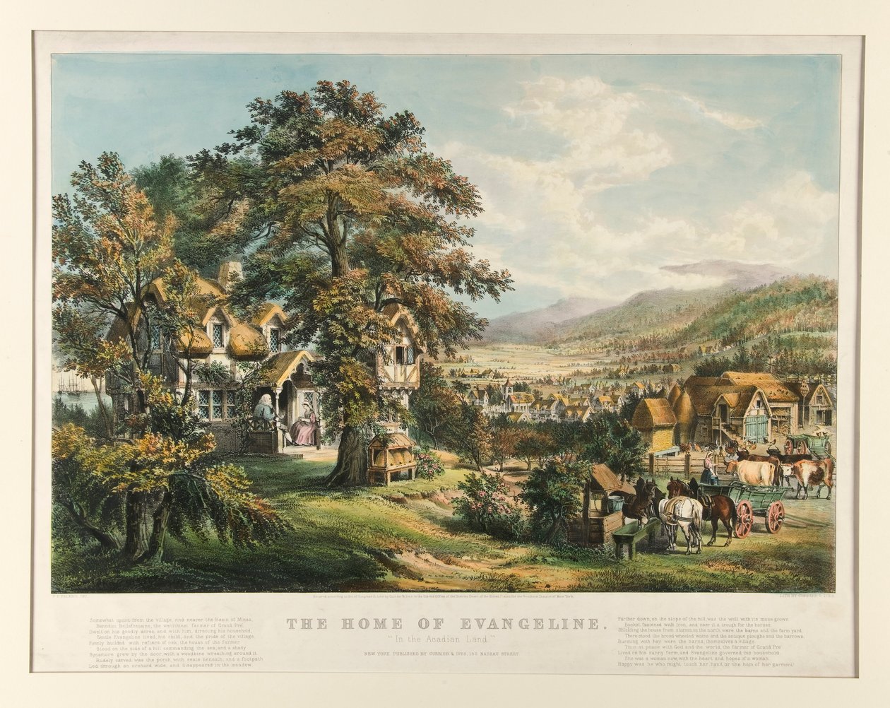 Evangelinen koti / tekijältä Currier and Ives