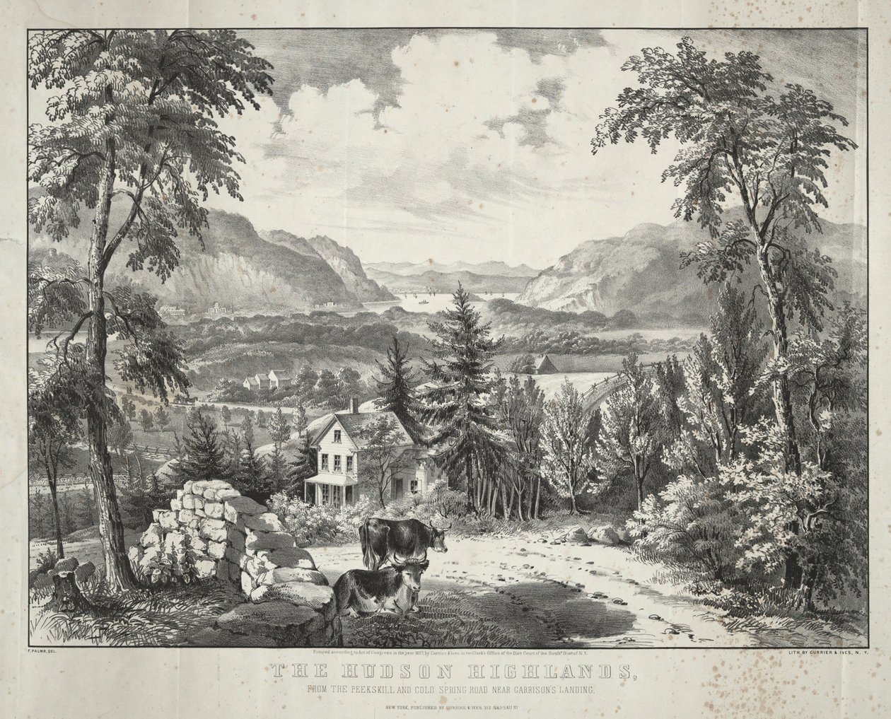 Hudson Highlands tekijältä Currier and Ives
