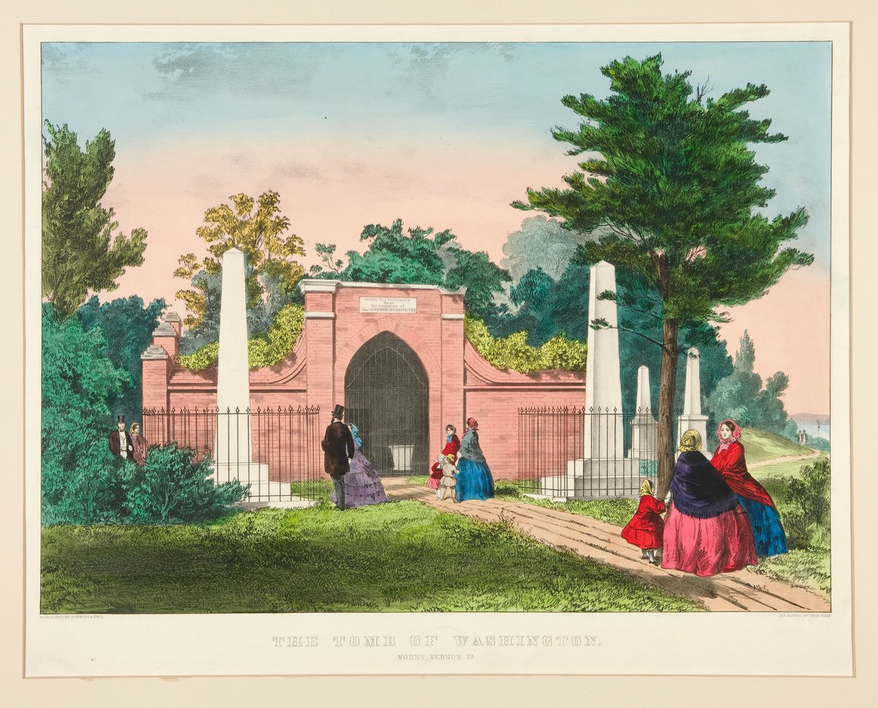 Washingtonin hauta / Mount Vernon, VA tekijältä Currier and Ives