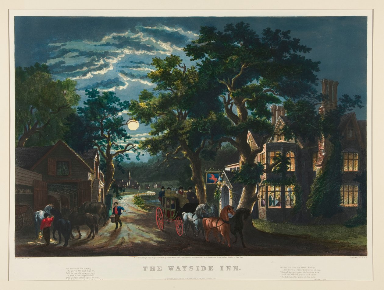 Wayside Inn tekijältä Currier and Ives
