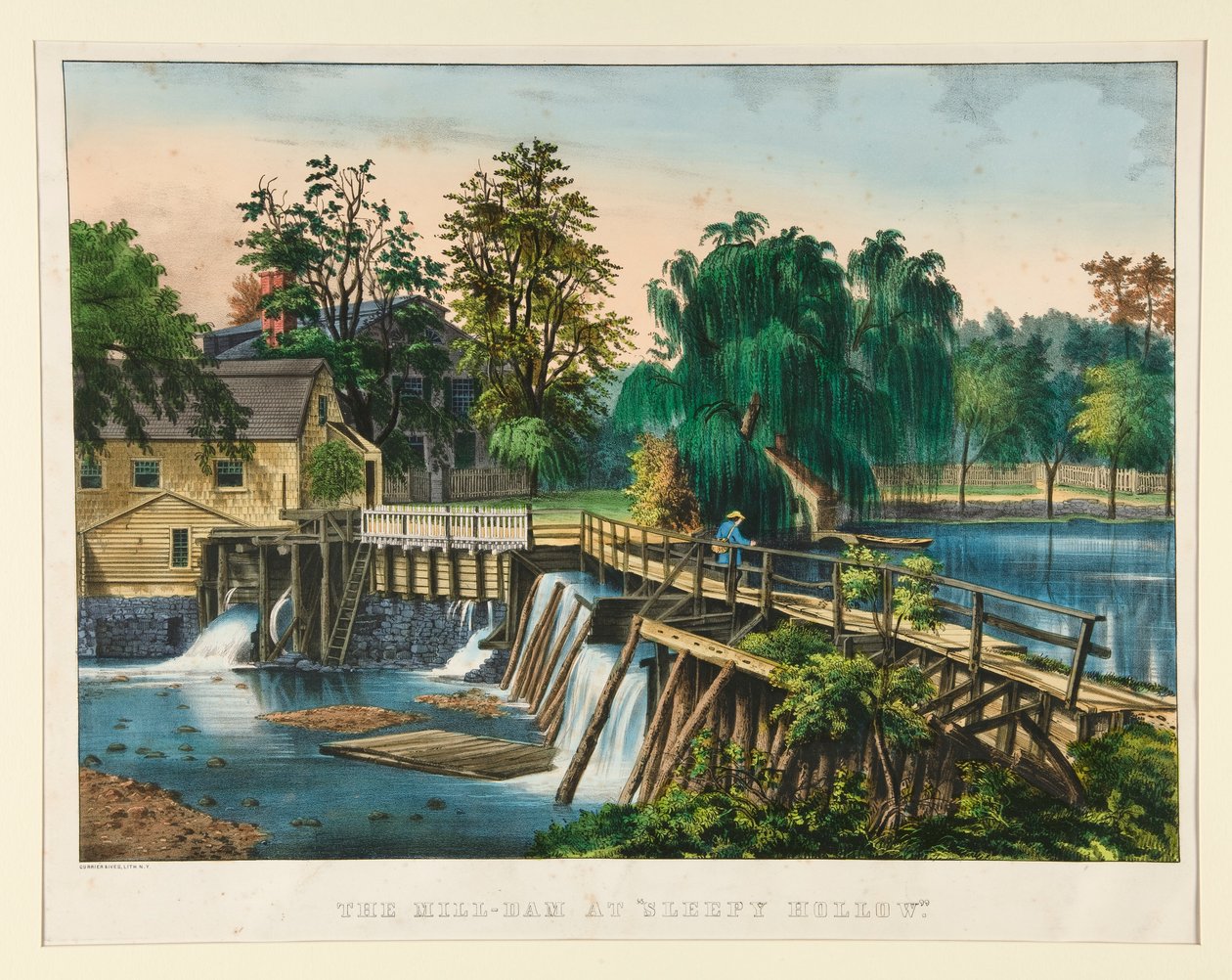 Myllyn pato klo tekijältä Currier and Ives