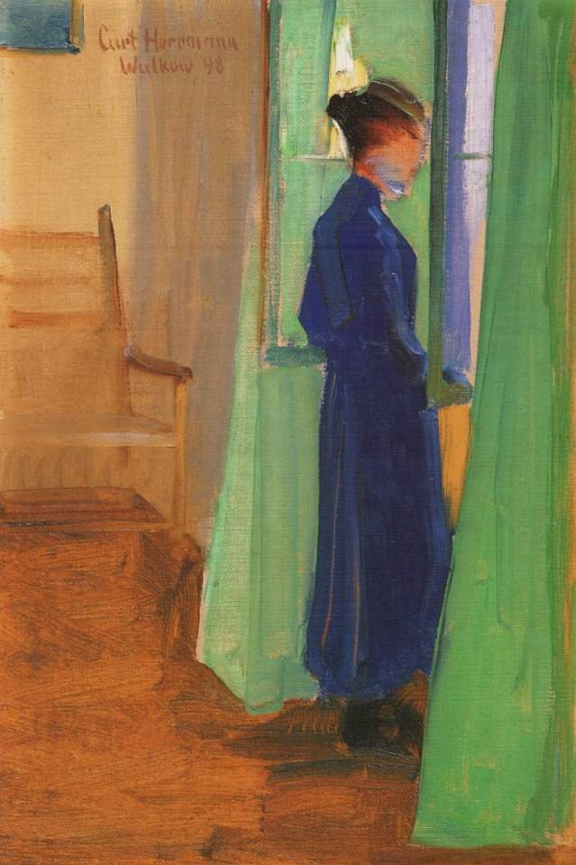 Sophie Herrmann am Fenster Wulkowissa tekijältä Curt Herrmann