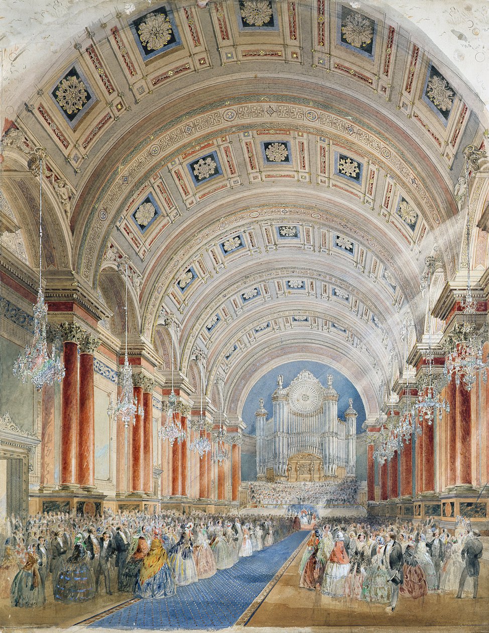 Interior Perspective, Leedsin kaupungintalo tekijältä Cuthbert Brodrick