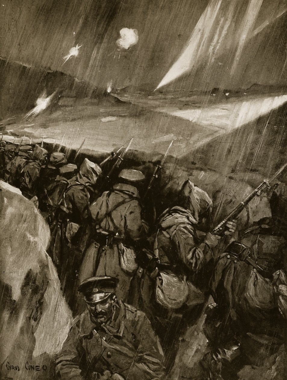 Bulgarialaiset piirittävät Adrianopolia 1912-13 tekijältä Cyrus Cuneo