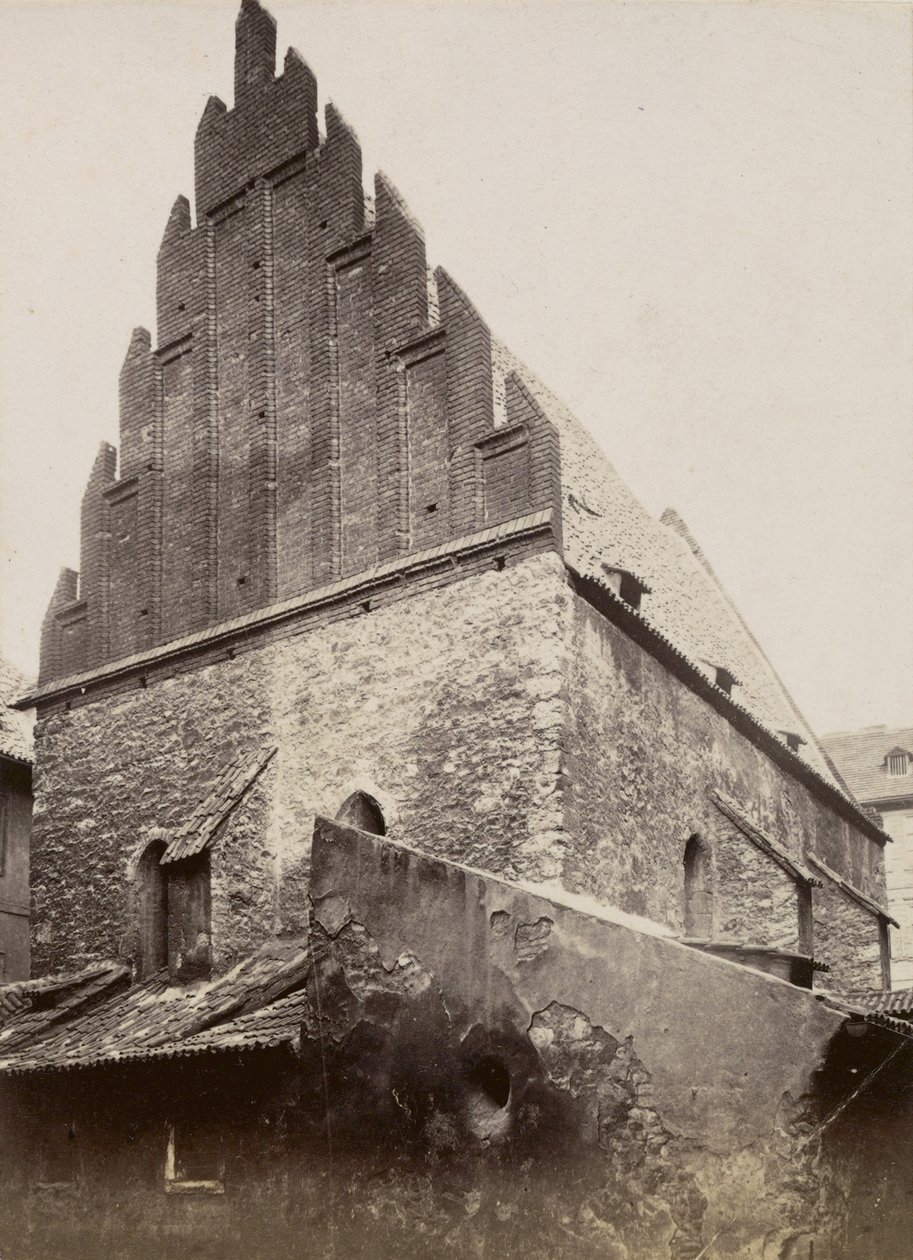 Vanha uusi synagoga, noin 1875 tekijältä Czech Photographer Czech Photographer