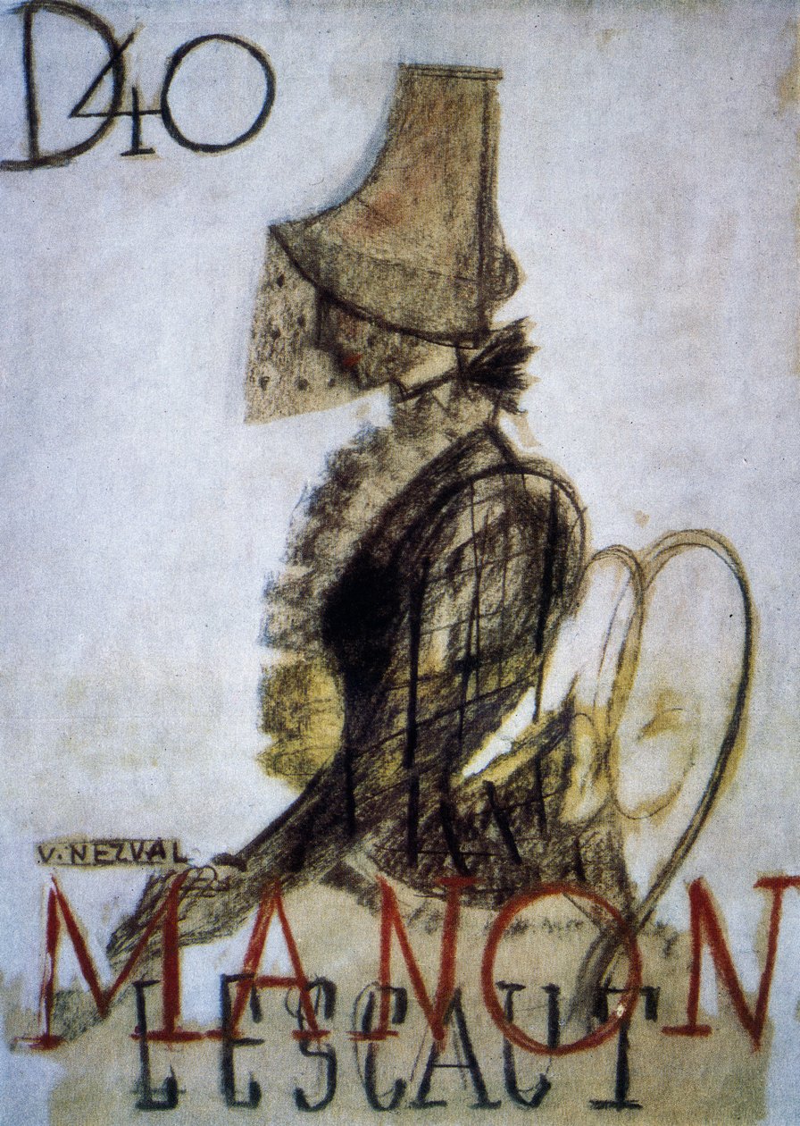 Manon Lescaut -oopperan ensi-illan julisteet tekijältä Czech School