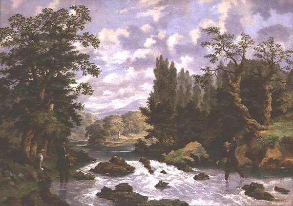 Kalastajat pelaamassa saalistaan tekijältä D. the Younger Wolstenholme
