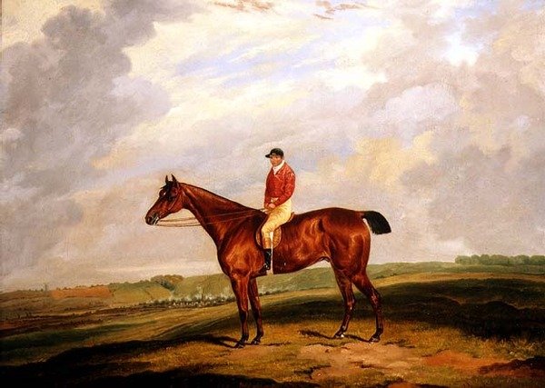 Kilpahevonen Jockey Upin kanssa tekijältä D. the Younger Wolstenholme