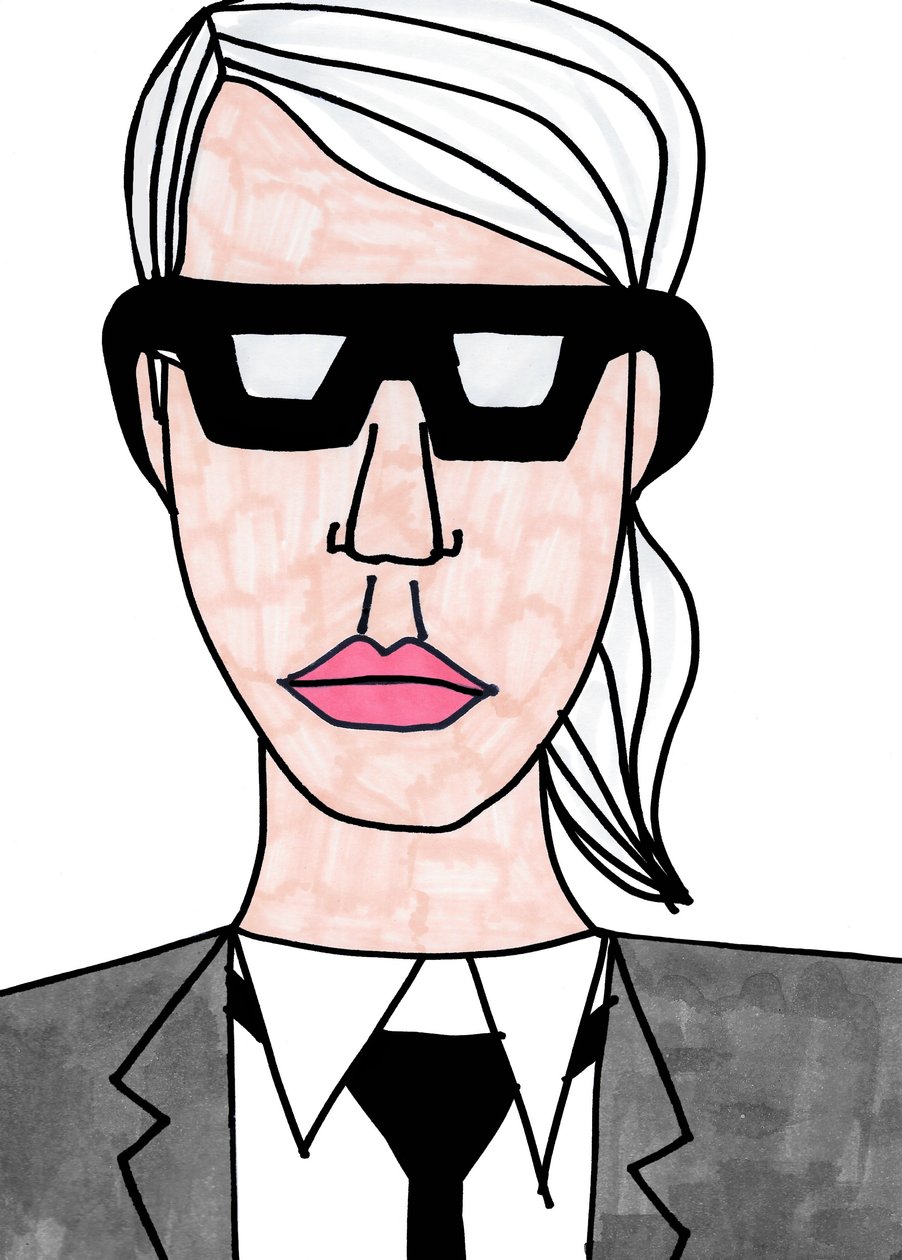 Karl Lagerfeld (huopakynä paperille) tekijältä Daisy de Villeneuve