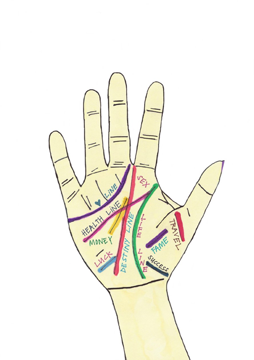 Palm Hand (huopakynä paperille) tekijältä Daisy de Villeneuve