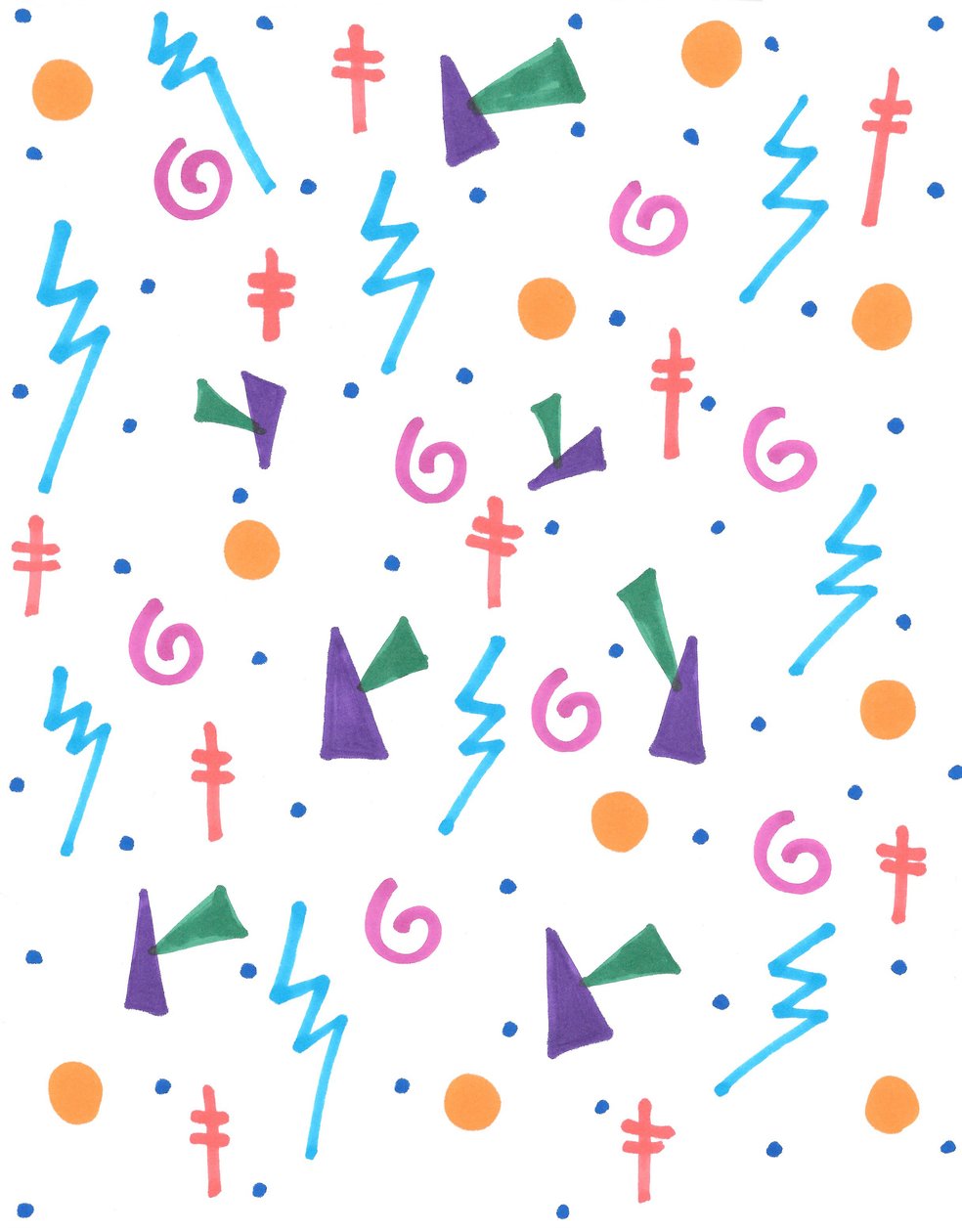 Symbolit, 2017 (huopakynä paperille) tekijältä Daisy de Villeneuve