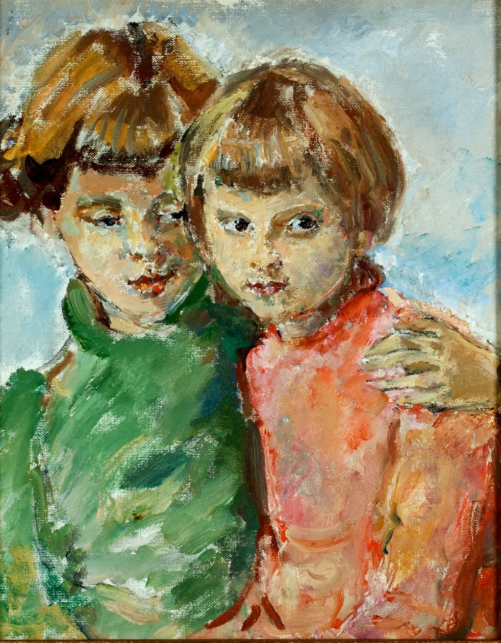 Iris ja Kathleen (öljy kankaalle) tekijältä Dame Ethel Walker
