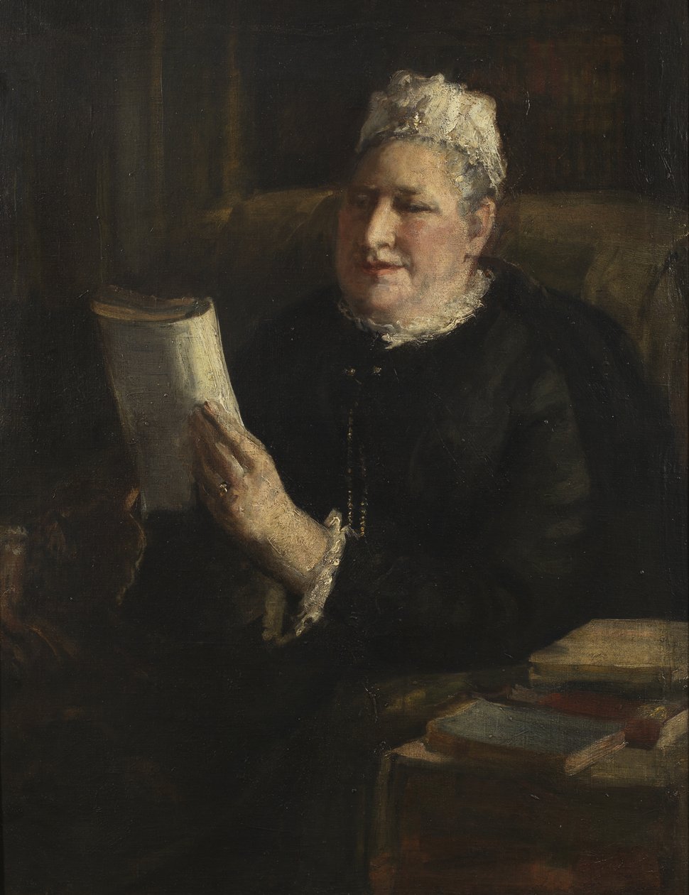 Muotokuva kunnia. Mrs Adams, n. 1900 (öljy kankaalle) tekijältä Dame Ethel Walker