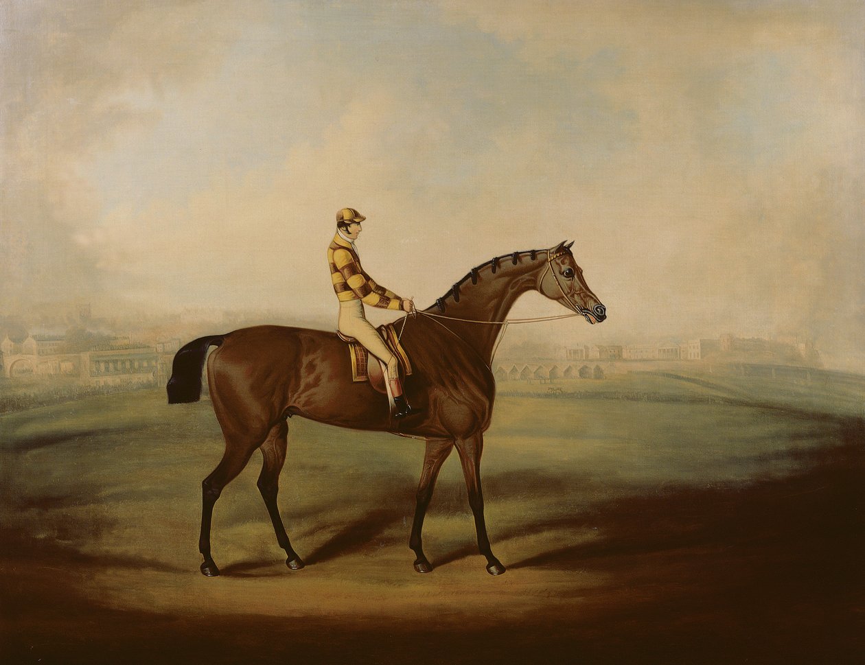 Muotokuva Bruitandorfista jockey ylös ja Chester Racecourse Beyond tekijältä Daniel Clowes
