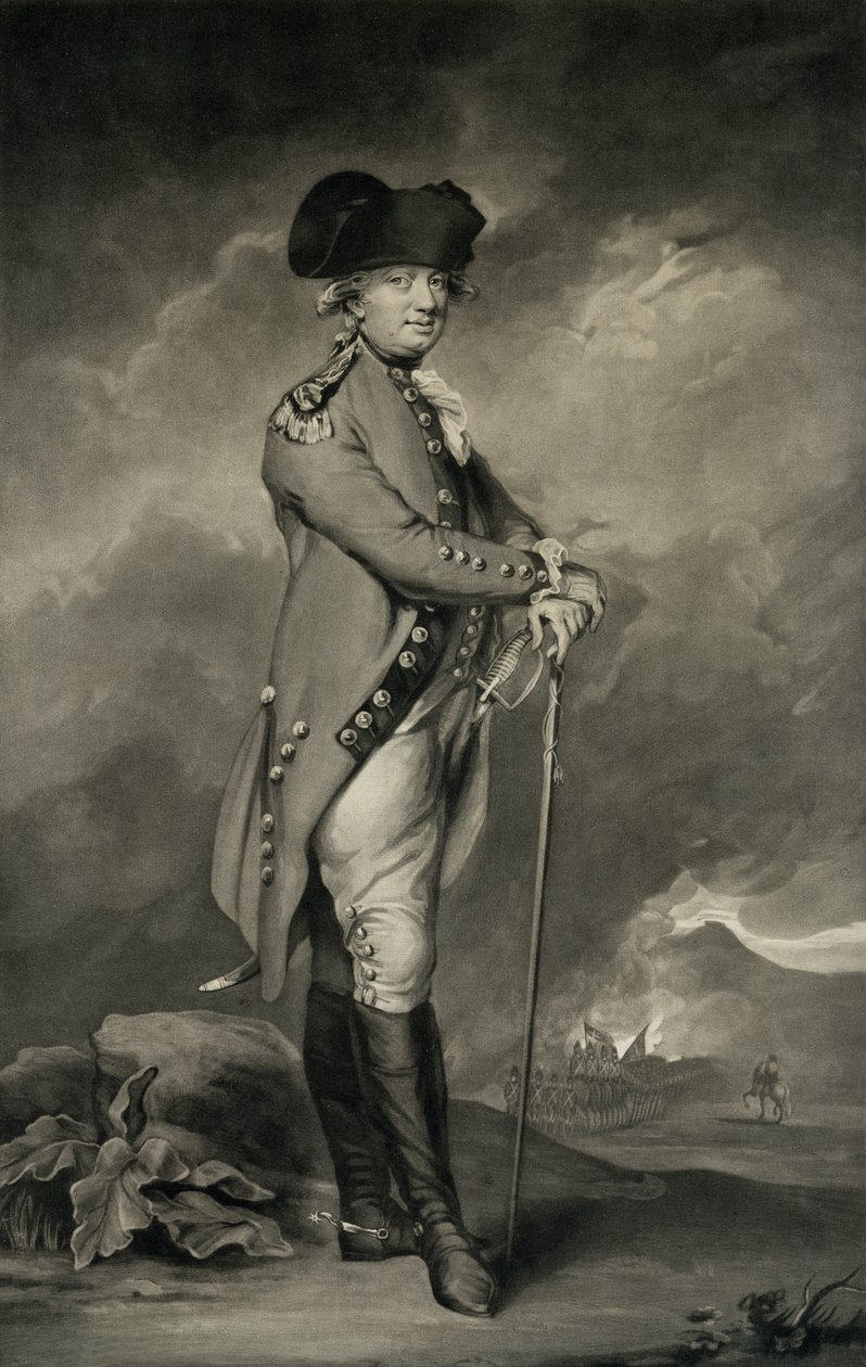 Kenraali Cornwallis (1738-1805), kaiverrus John Jonesin (n. 1745-97) 6. maaliskuuta 1793 (mezzotint) tekijältä Daniel Gardner