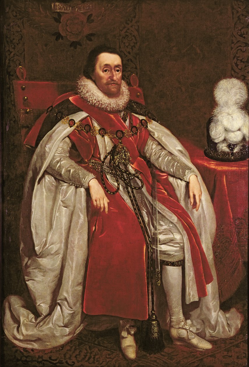 Englannin kuningas James I ja Skotlannin VI, 1621 tekijältä Daniel Mytens