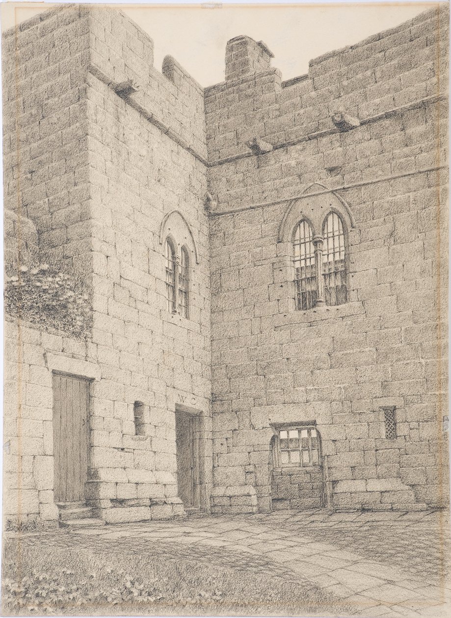 Aydonin linna, n. 1916 (hiili kortilla) tekijältä Daniel Oliver