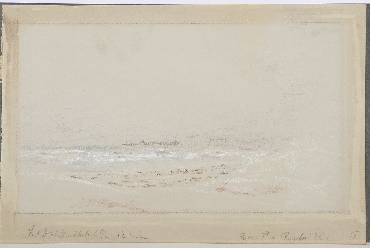 Bamburgh, 1902 (lyijykynä ja wc paperille) tekijältä Daniel Oliver