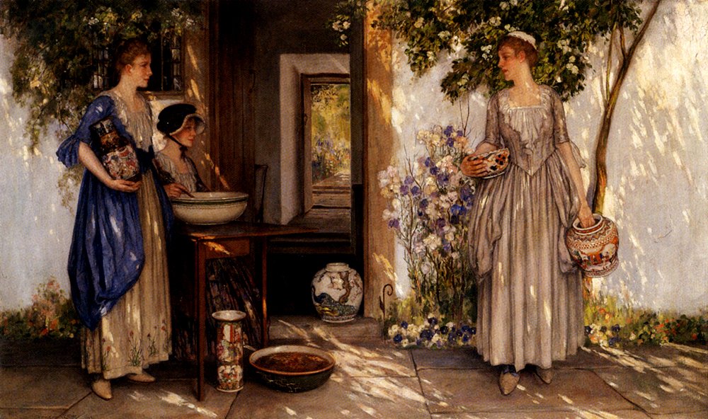 Jeanne sur la terrasse tekijältä Daniel Ridgway Knight
