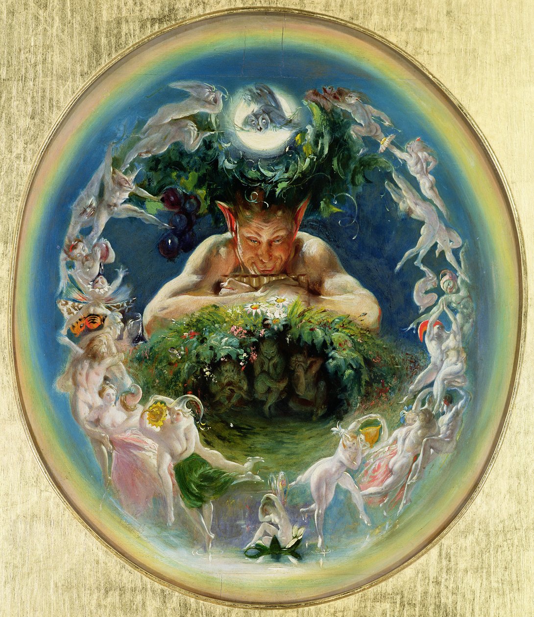 Faun and the Fairies, n. 1834 tekijältä Daniel Maclise