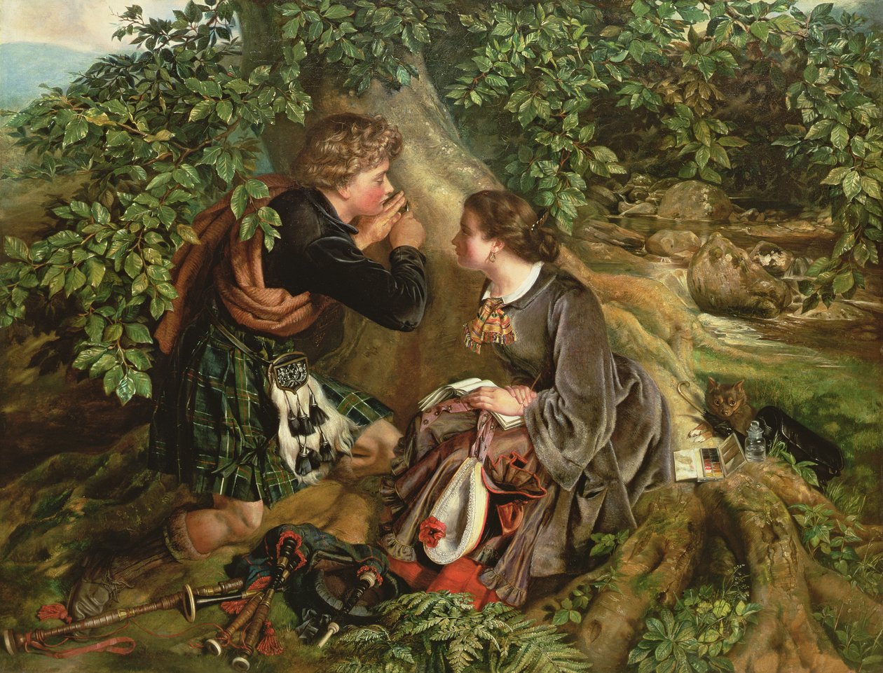 Scottish Lovers, 1863 tekijältä Daniel Maclise