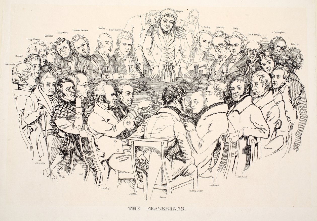Fraserilaiset, pubi. 1835 (kaiverrus) tekijältä Daniel Maclise