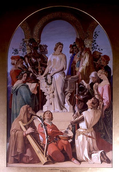Ritarillisuuden henki (öljy kankaalle) tekijältä Daniel Maclise