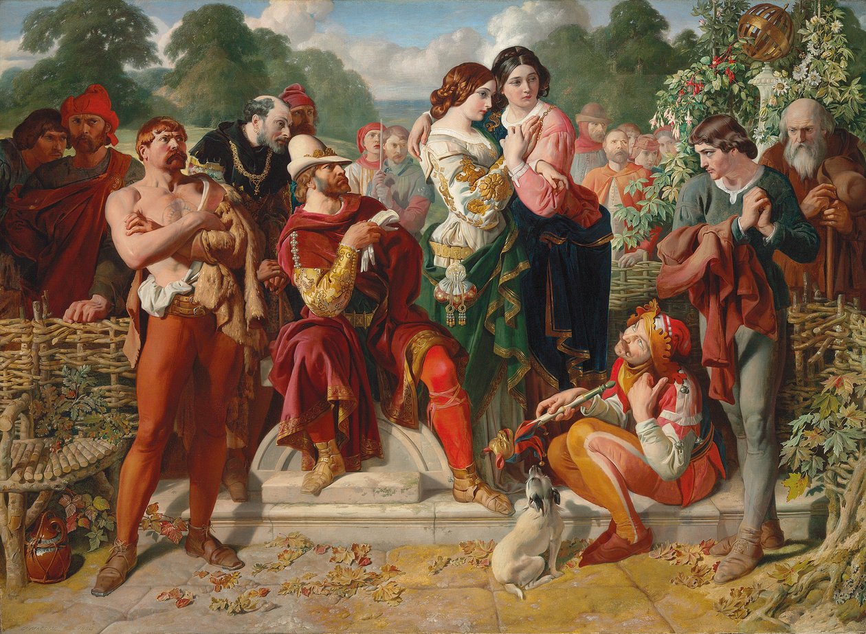 Painikohtaus elokuvassa "As You Like It" tekijältä Daniel Maclise