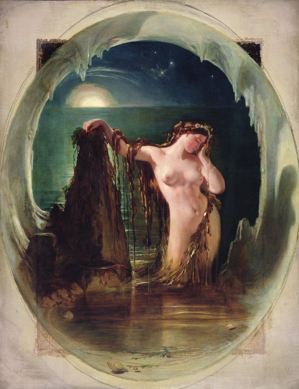 The Origin of the Harp, n. 1842 (öljy kankaalle) tekijältä Daniel (1806 70) Maclise