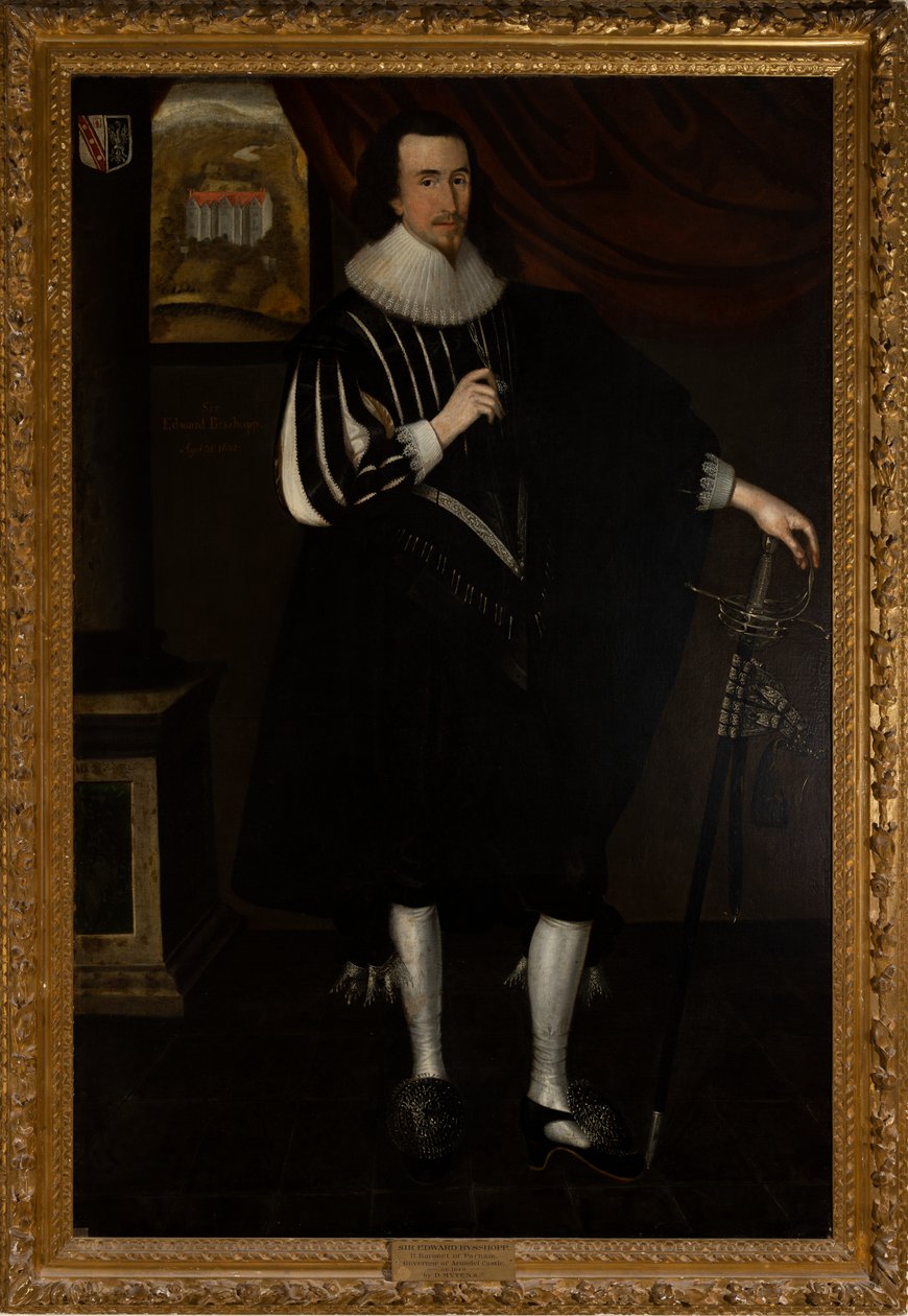 Sir Edward Bisshopp Kt, 2nd Bt. Parham (1602-1649) tekijältä Daniel (circle of) Mytens