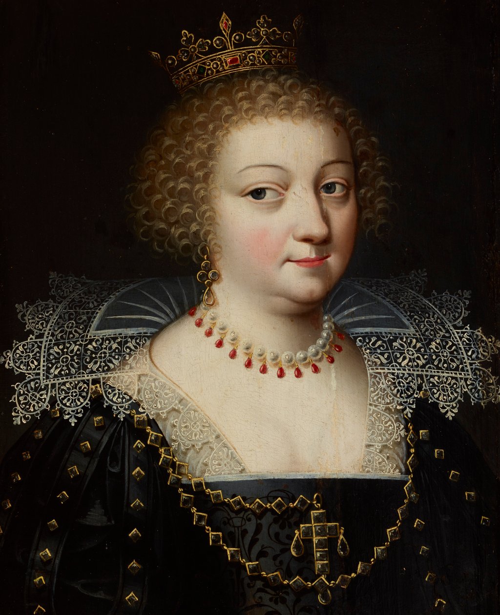 Itävallan kuningatar Annen muotokuva (1601–1666) tekijältä Daniel (studio of) Dumonstier