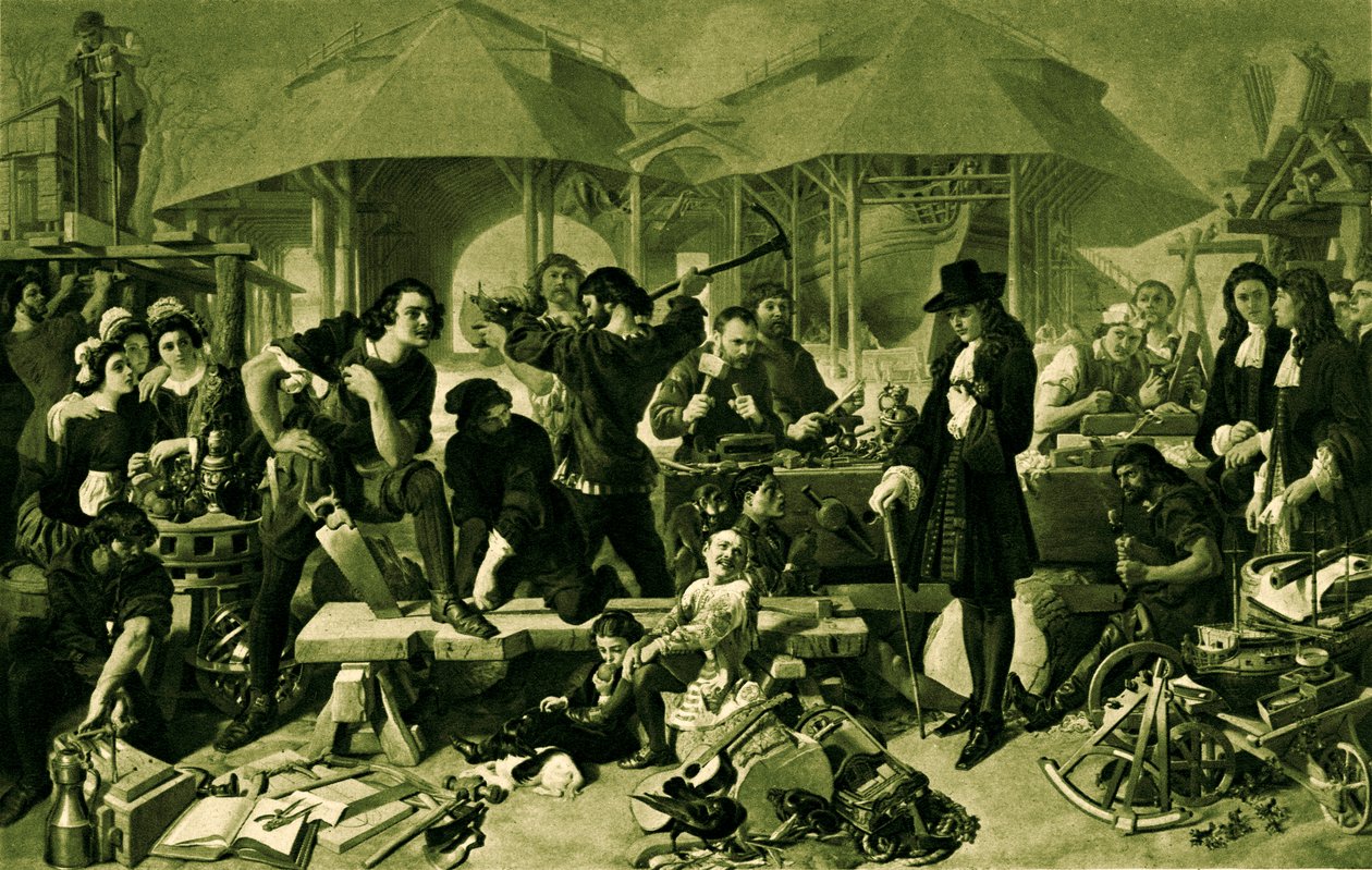Pietari Suuri Deptfordin telakalla tekijältä Daniel 1806 70 Maclise