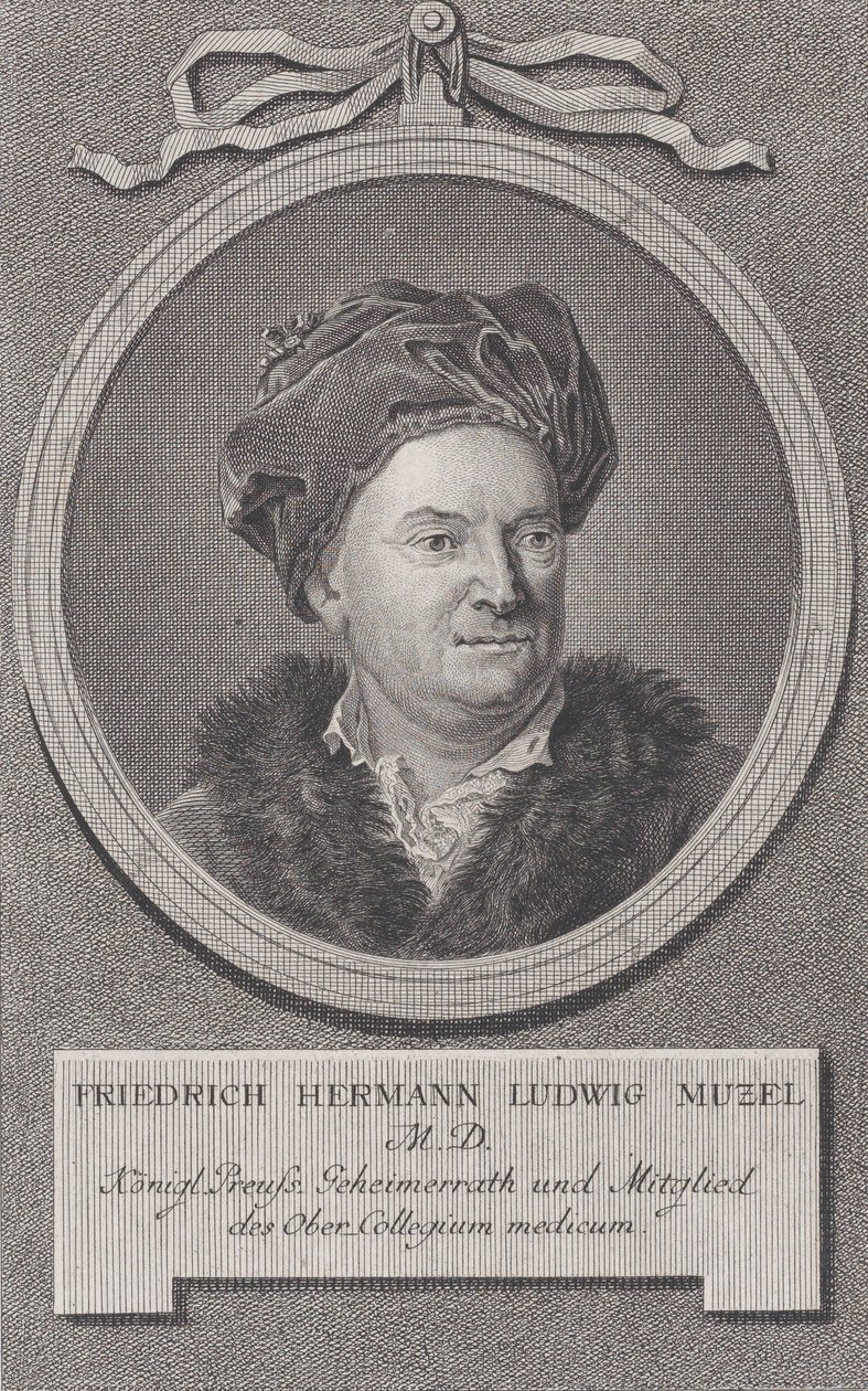 Friedrich Ludwig Hermann Muzelin muotokuva, n. 1778. tekijältä Daniel Berger