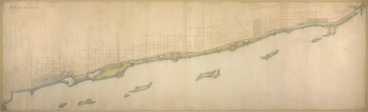 Placa 50 B del pla de Chicago 1909: Lake Shore des de l