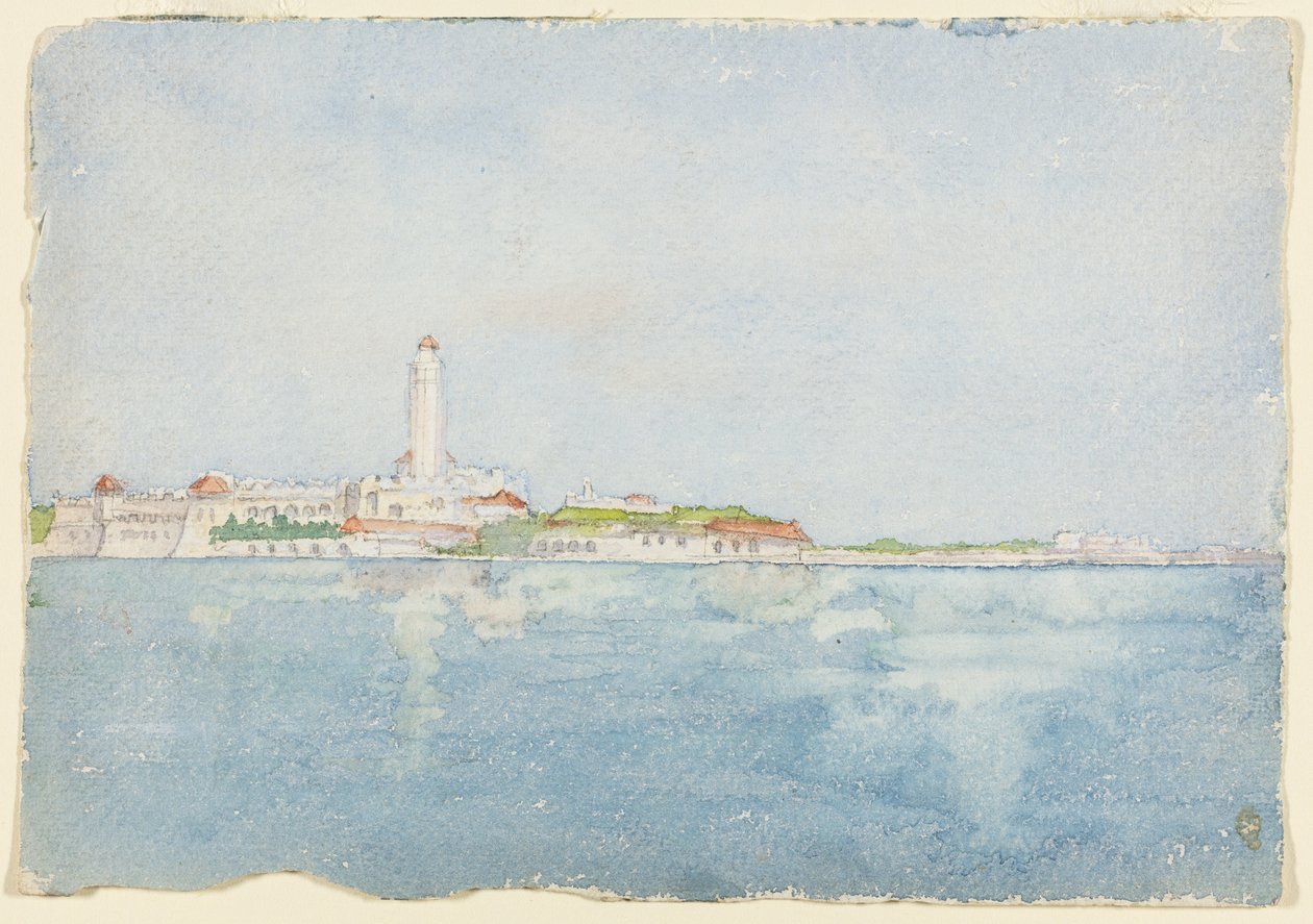 Sketch Otettu Algerissa, Pohjois-Afrikassa, Travel Sketch, 1896. tekijältä Daniel Burnham