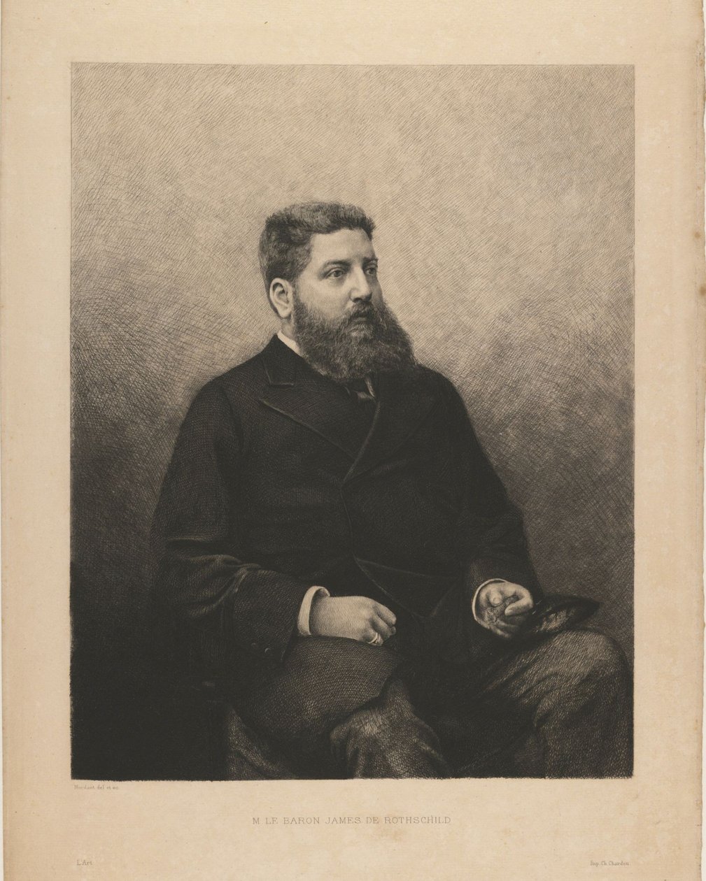 James-Edouard de Rothschildin muotokuva 1844-1881, 1870-luku tekijältä Daniel Charles Marie Mordant