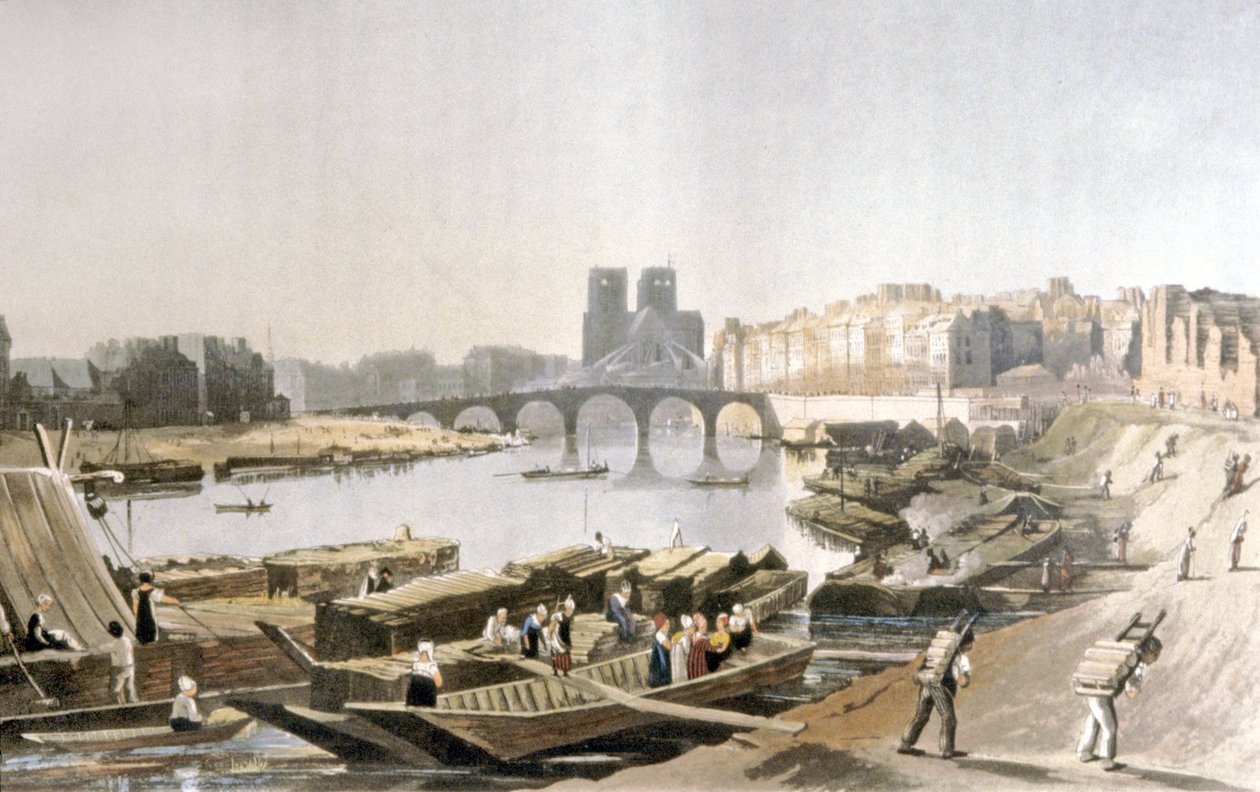 Notre Dame, Ile de la Cite, Ile Saint Louis ja Pont de la Tournelle tekijältä Daniel Havell