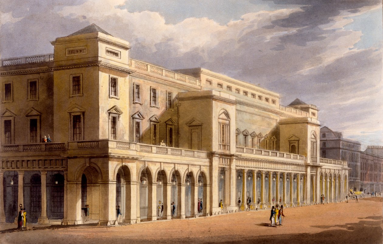 Oopperatalo, entinen Lyceum, Lontoo, 1826 tekijältä Daniel Havell