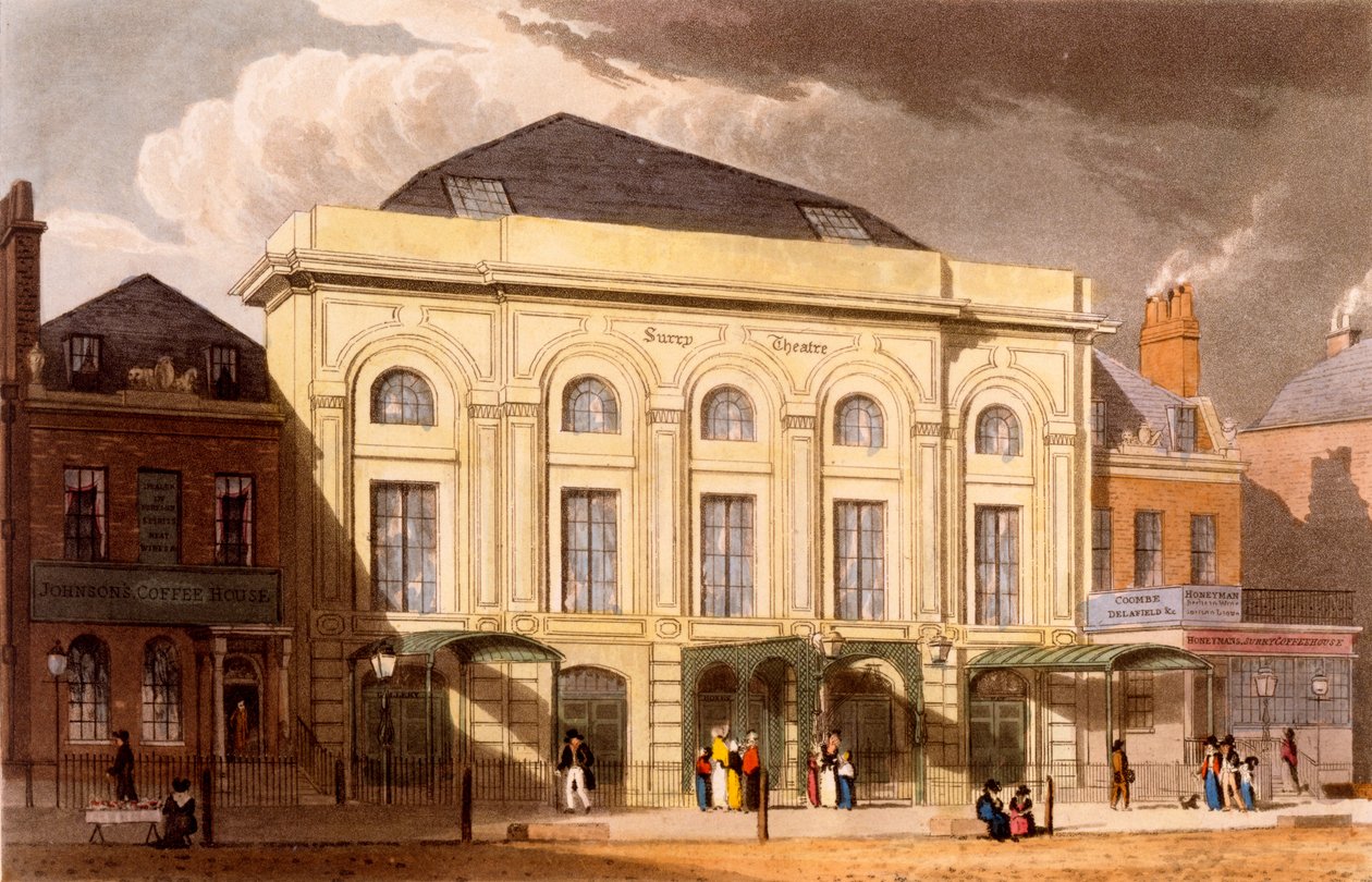 Surrey Theatre, Lontoo, 1826 tekijältä Daniel Havell