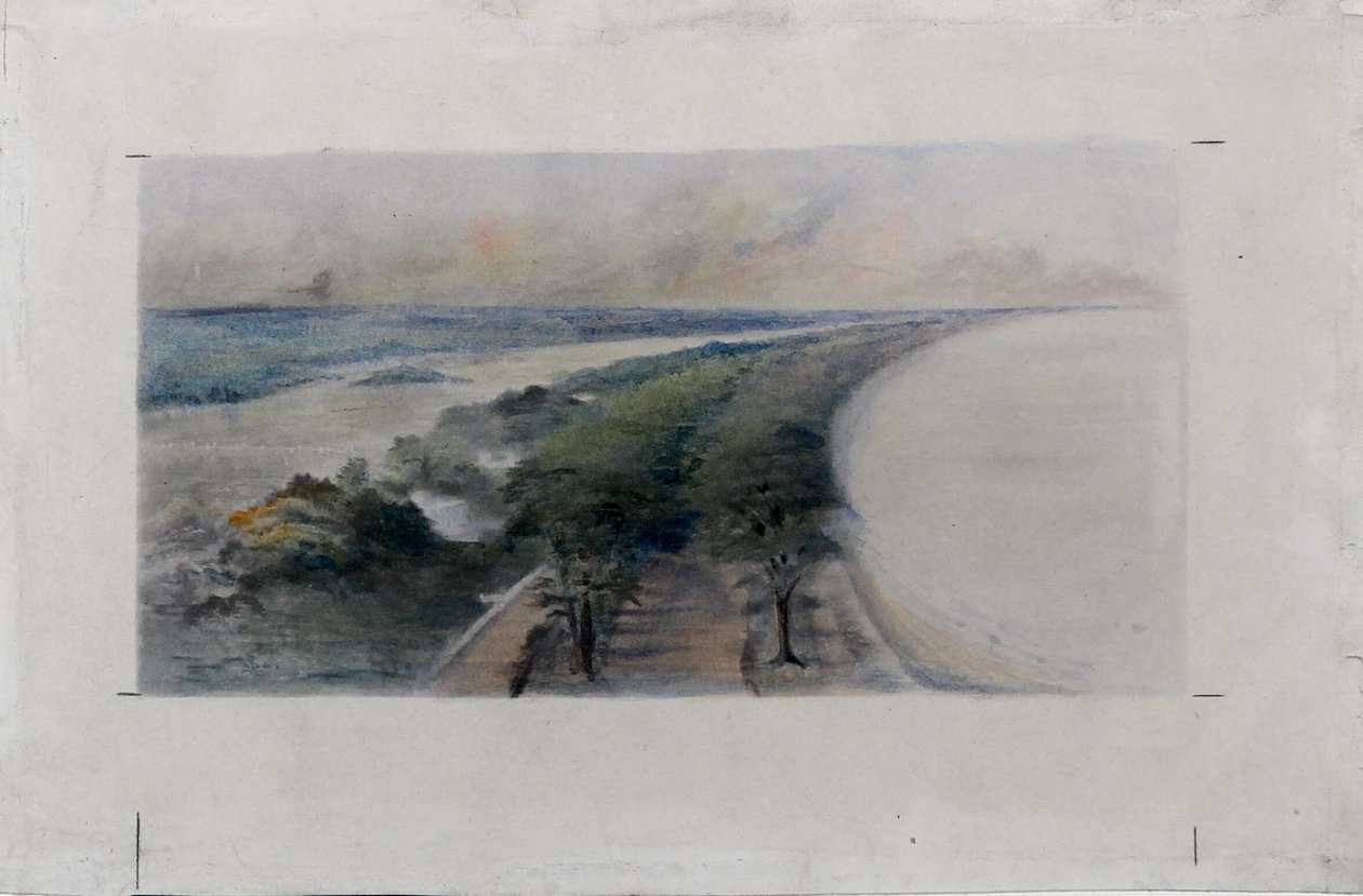 South Shore Park, Chicago, Illinois, luonnospiirustus tekijältä Daniel Hudson Burnham