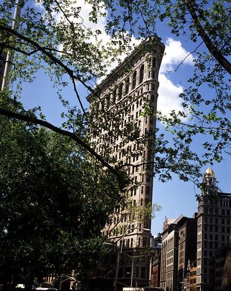 Näkymä Flatiron-rakennuksesta, valmistunut 1902 tekijältä Daniel Hudson Burnham