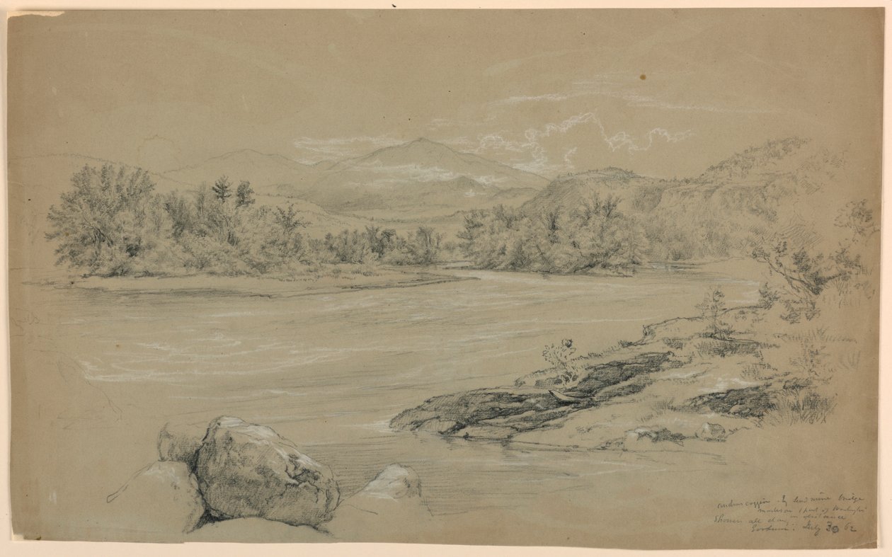 Androscoggin-joki Lead Mine Bridgen varrella, Gorham, New Hampshire tekijältä Daniel Huntington