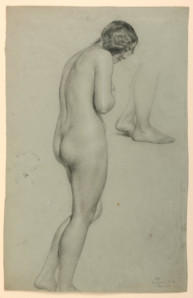 Piirros, Naisalaston kuva, 1858 tekijältä Daniel Huntington