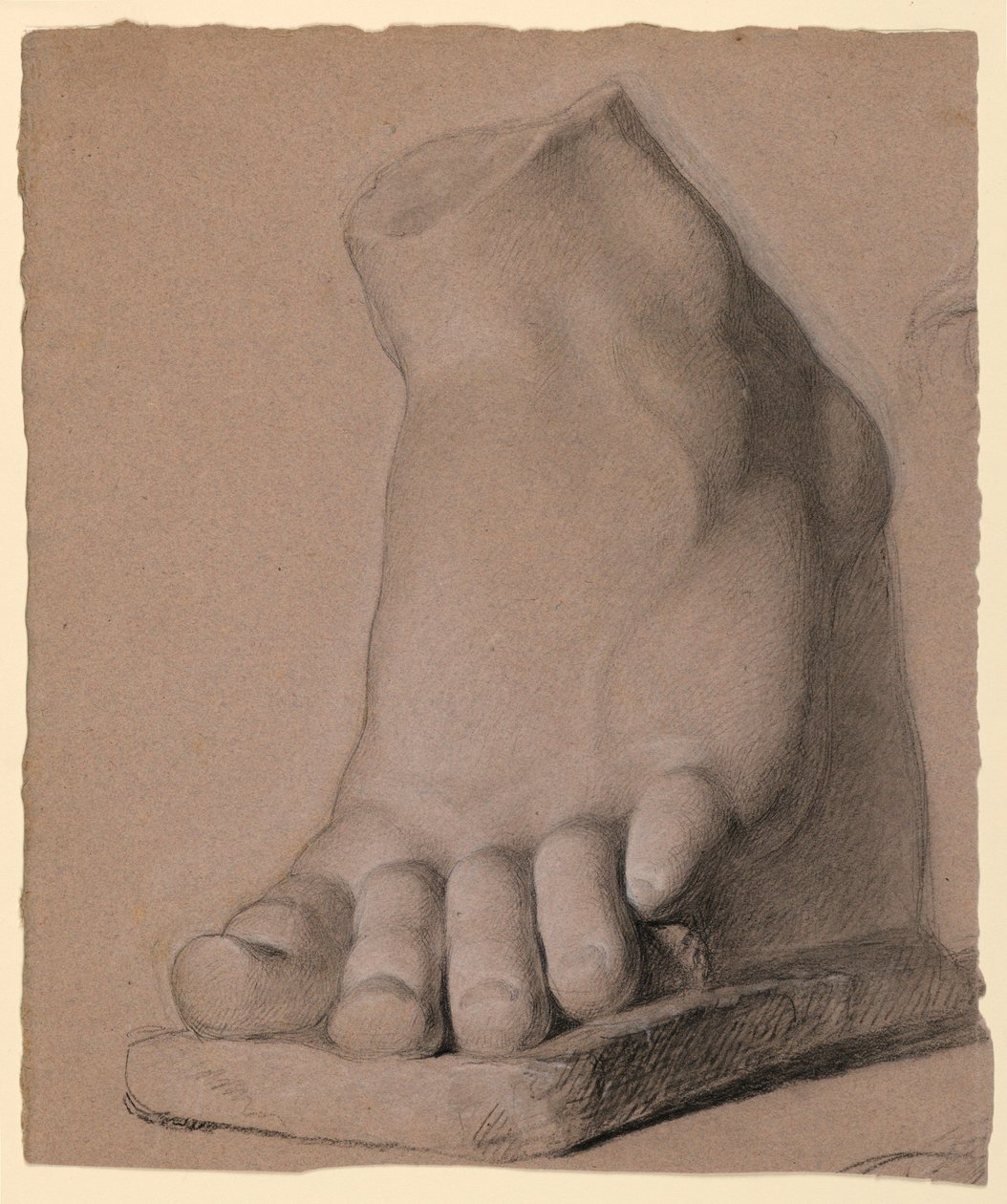 Piirros, Vasen jalka kipsistä, 1840 tekijältä Daniel Huntington