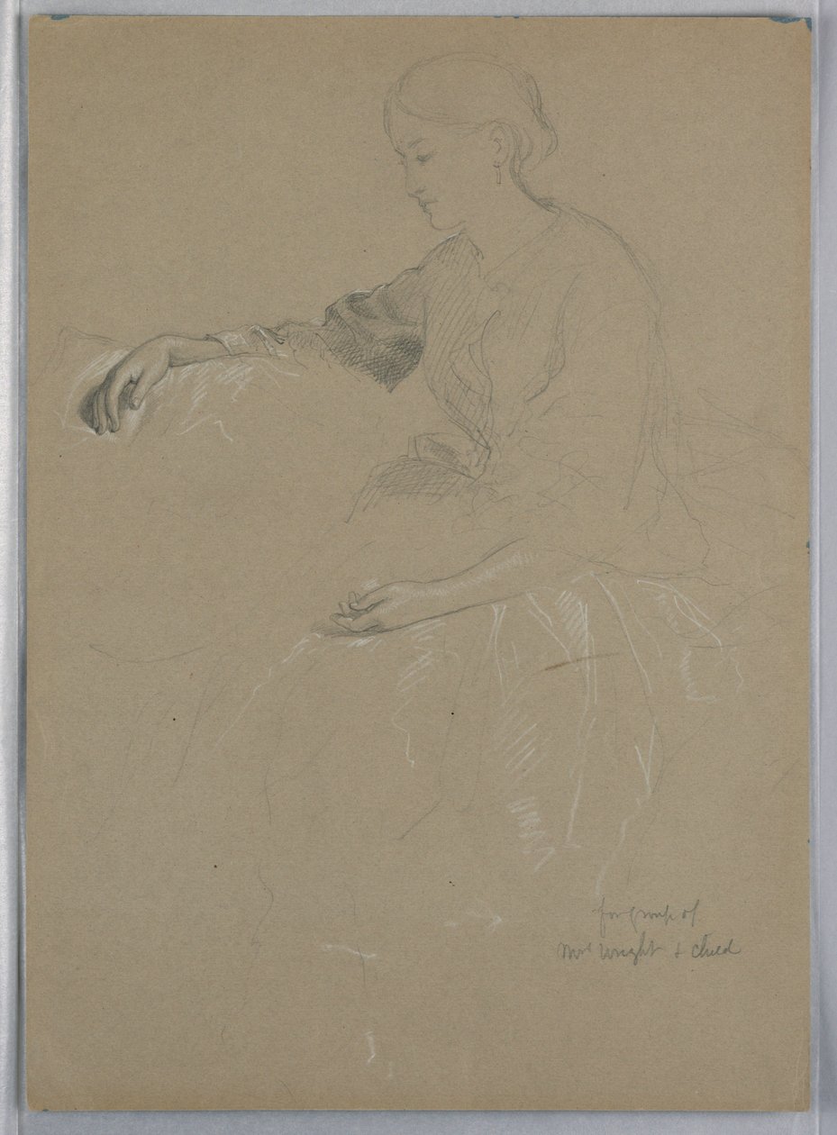 Piirros, rouva William Wright ja lapsi, 1857 tekijältä Daniel Huntington