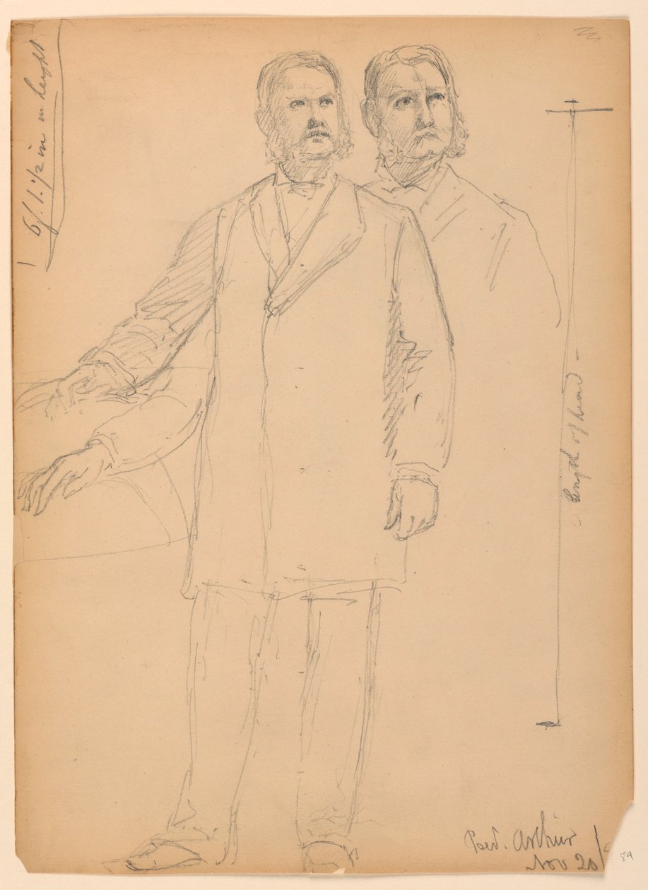 Piirros, presidentti Chester A. Arth, 1850 tekijältä Daniel Huntington