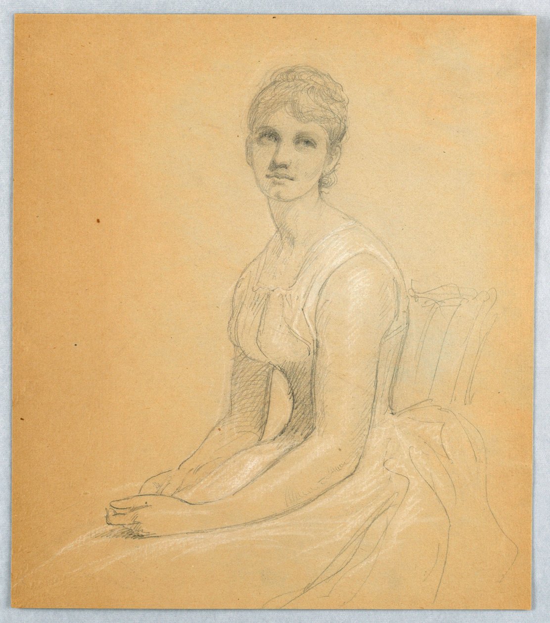 Piirustus, Luonnos naisen muotokuvaan, 1881 tekijältä Daniel Huntington