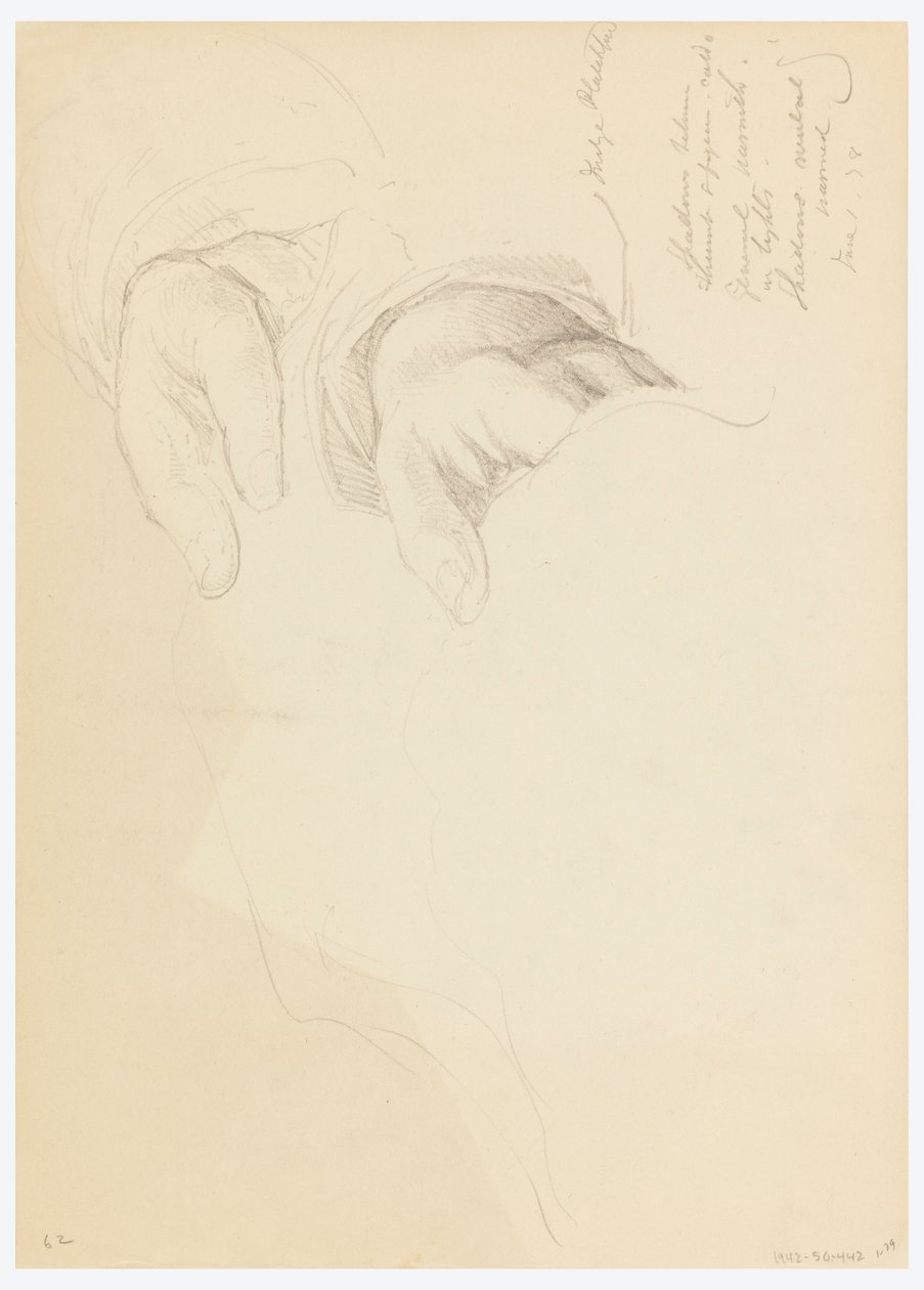 Piirustus, luonnos Bella Worshamin muotokuvaan, 1878 tekijältä Daniel Huntington